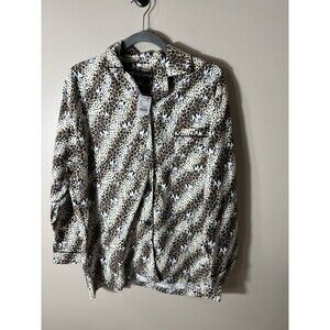 Big Dogs Sleep Shirt Large Pajama Shirt Cheetah Woman Medium NEW